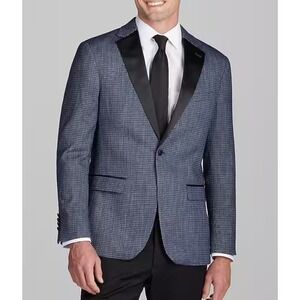 JOS A BANK 46R Dinner Jacket Blazer Slim Fit‎ Satin Notch Lapel C110922